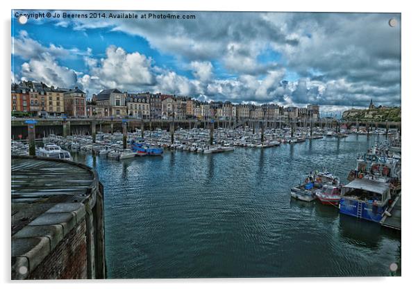 dieppe harbour Acrylic by Jo Beerens