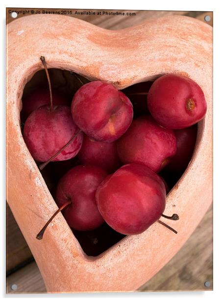 apple heart Acrylic by Jo Beerens