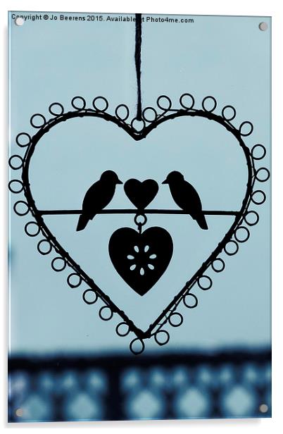 bird heart Acrylic by Jo Beerens