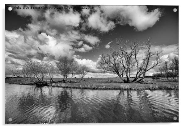 dutch landscape Acrylic by Jo Beerens