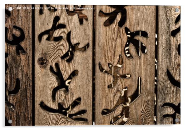 wooden swallows Acrylic by Jo Beerens