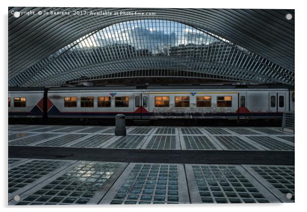 leaving train Acrylic by Jo Beerens