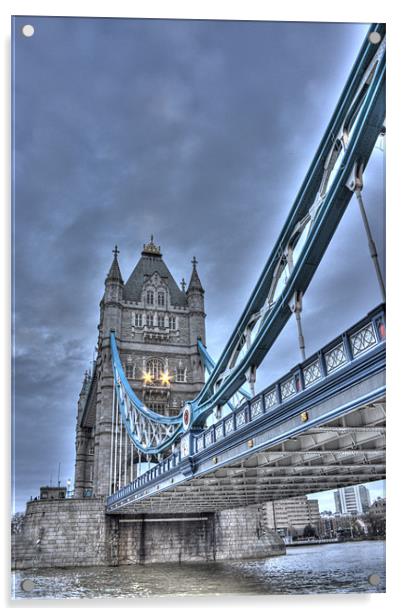 Tower Bridge Portrait HDR Acrylic by Dean Messenger