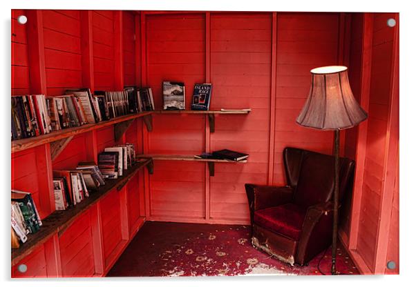 The Red Reading Room Acrylic by Dean Messenger