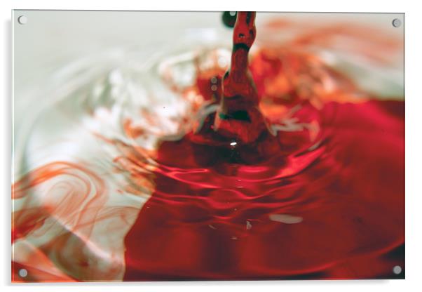 Red Swirls Acrylic by Dean Messenger