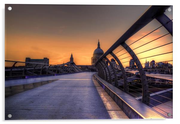 St Pauls at Sunset Acrylic by Dean Messenger