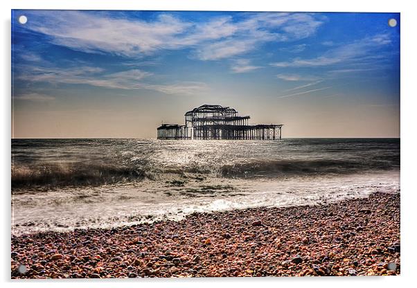 Brighton West Pier Acrylic by Dean Messenger