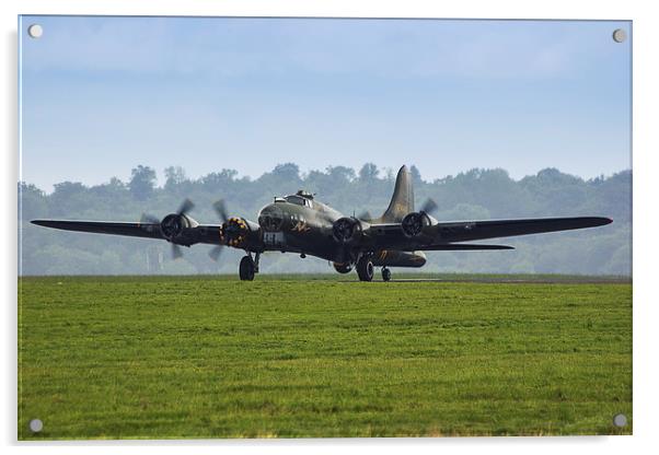 B-17 Flying Fortress : Sally B Acrylic by Dean Messenger