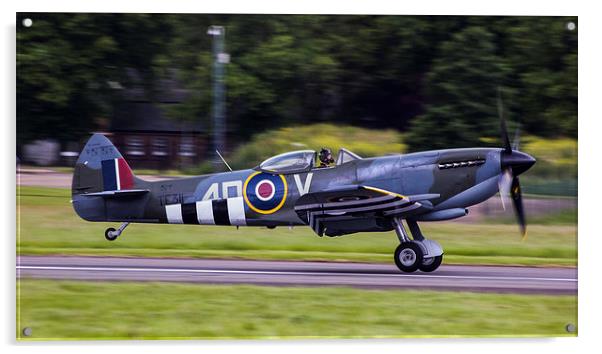 Spitfire Touchdown Acrylic by Dean Messenger