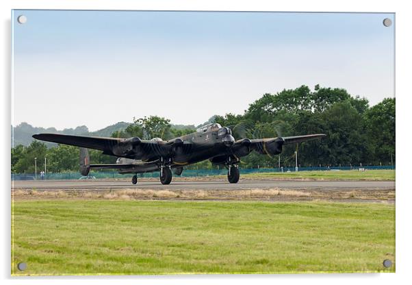 Avro Lancaster takeoff Acrylic by Dean Messenger