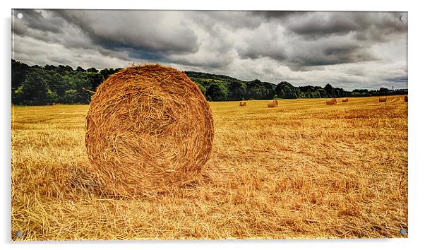  straw bales Acrylic by Dean Messenger