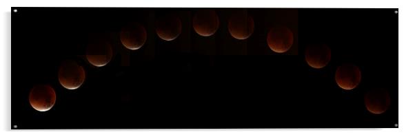  Blood Moon eclipse Panoramic Acrylic by Dean Messenger