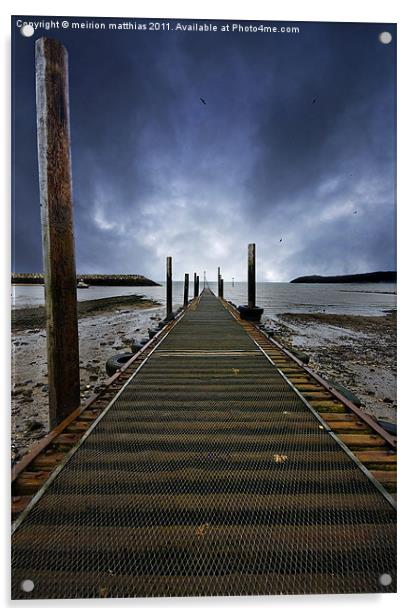 the jetty at rhos-on-sea Acrylic by meirion matthias