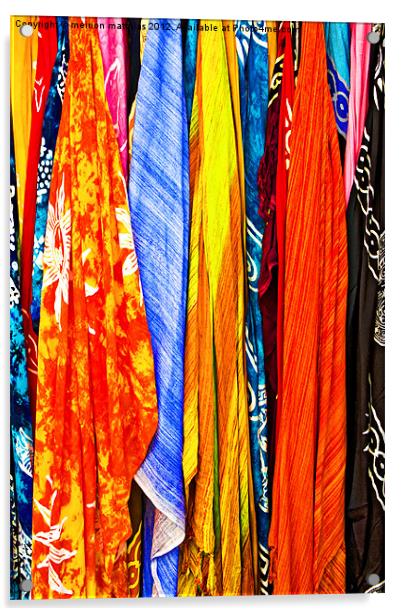 colourful scarves for sale Acrylic by meirion matthias