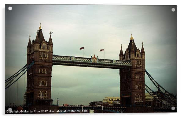 Tower Bridge London Acrylic by Mandy Rice