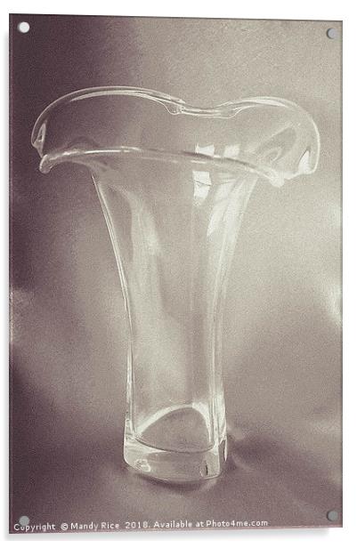 Empty Glass Vase Acrylic by Mandy Rice