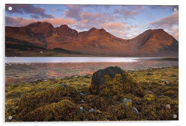 Blaven Range Across Loch Slapin Acrylic by Richard Nicholls