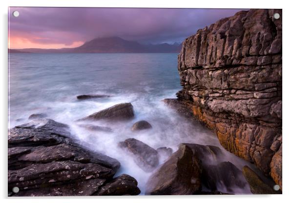 Sunset at Elgol, Skye Acrylic by Richard Nicholls