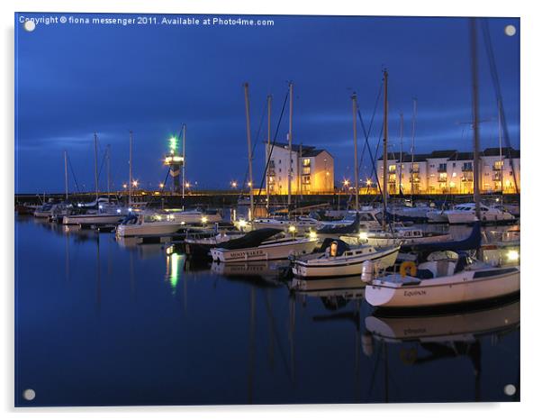 Ardrossan Marina Acrylic by Fiona Messenger