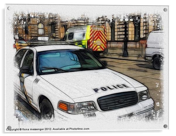 Philadelphia Police Car 2 Acrylic by Fiona Messenger
