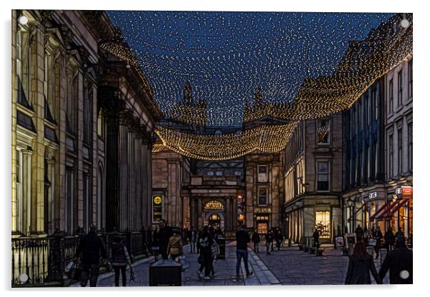 Royal Exchange Glasgow Acrylic by Fiona Messenger