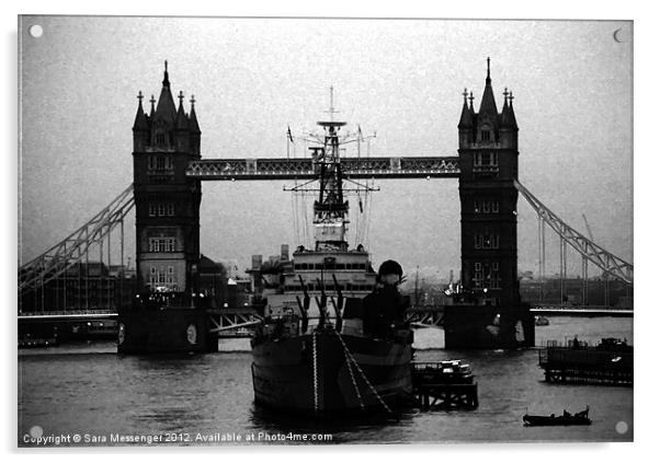 HMS Belfast Acrylic by Sara Messenger