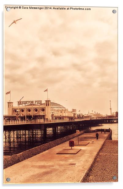 Brighton Pier Acrylic by Sara Messenger