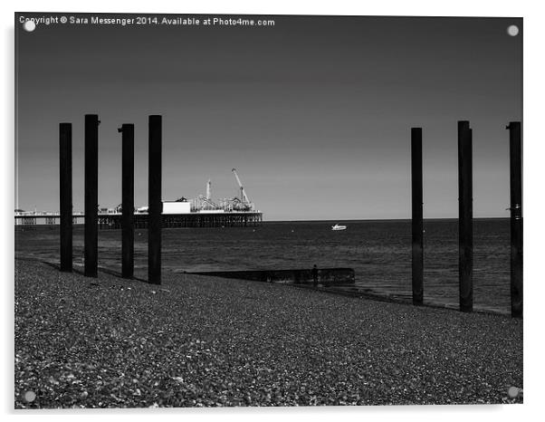 Pier-ing through the struts  Acrylic by Sara Messenger