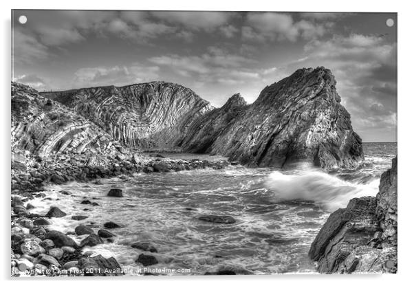 Rollers at Stair Hole Acrylic by Chris Frost