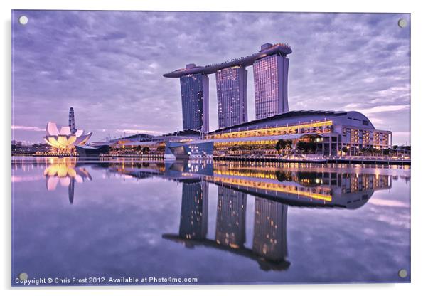 Marina Sands Bay Singapore Acrylic by Chris Frost