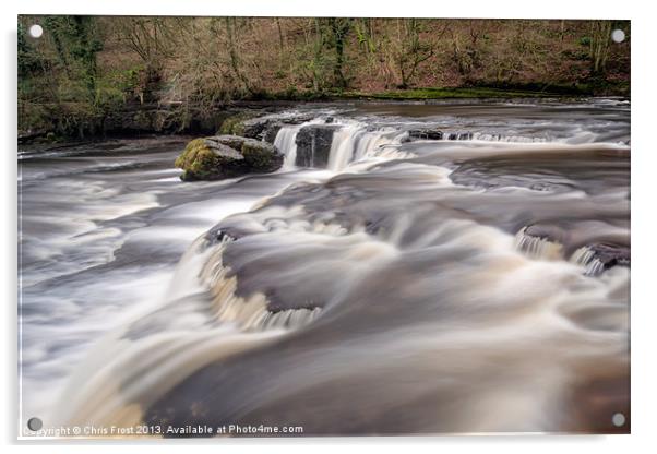 Upper Falls at Aysgarth Acrylic by Chris Frost