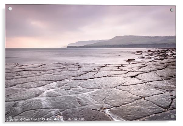 Crazy Paving at Kimmeridge Bay Acrylic by Chris Frost