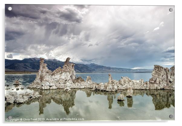 Reflected Storms at Mono Lake Acrylic by Chris Frost