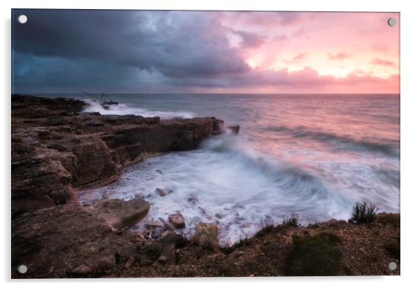 From Under Portland Bill Acrylic by Chris Frost