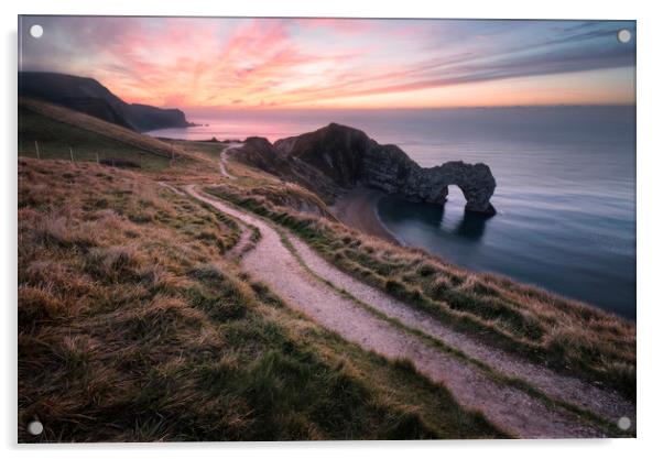 All the Way to Durdle Door Acrylic by Chris Frost
