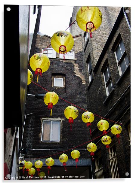 Chinese Lanterns Acrylic by Neal P