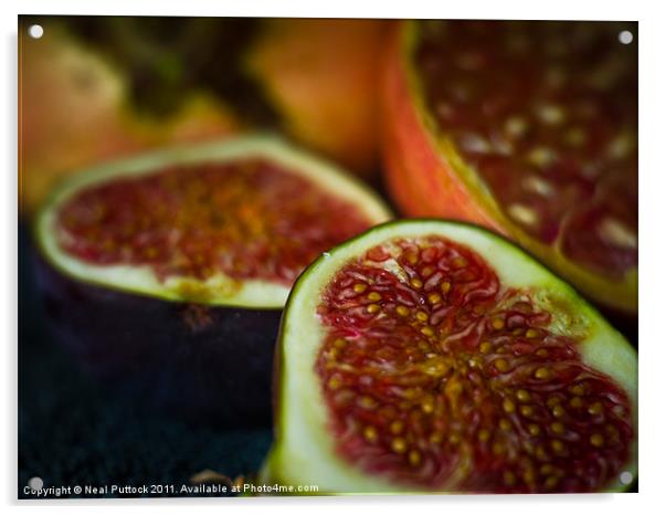 Figs & Pomegranate Acrylic by Neal P