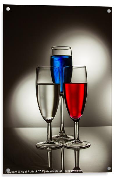 Red, White and Blue Acrylic by Neal P
