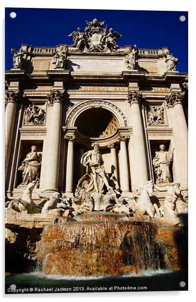 Trevi Fountain Acrylic by Rachael Hood