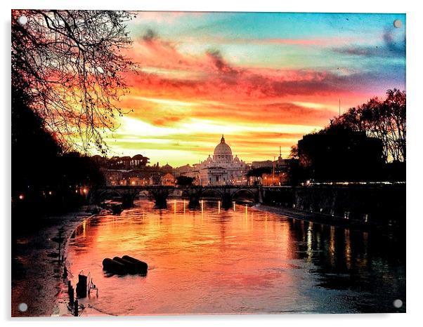 Vatican City Acrylic by Rachael Hood