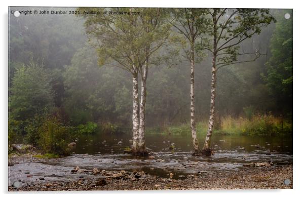 Church Beck, Coniston Acrylic by John Dunbar