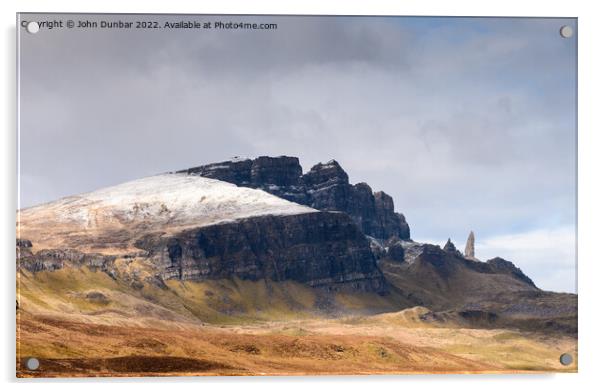 Winter for The Old Man of Storr Acrylic by John Dunbar