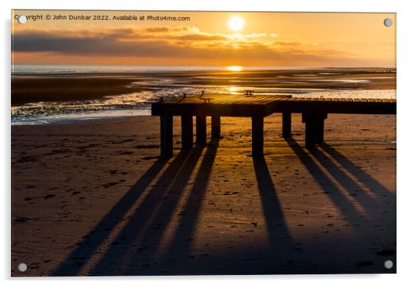 Sunset at Seascale Acrylic by John Dunbar