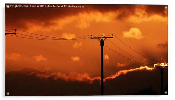 Electric Sunset Acrylic by John Dunbar