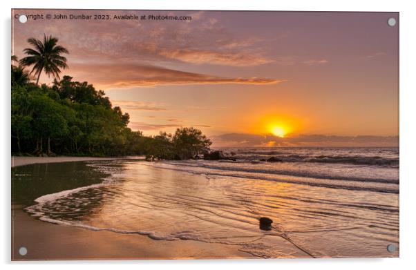 Port Douglas Sunrise Acrylic by John Dunbar