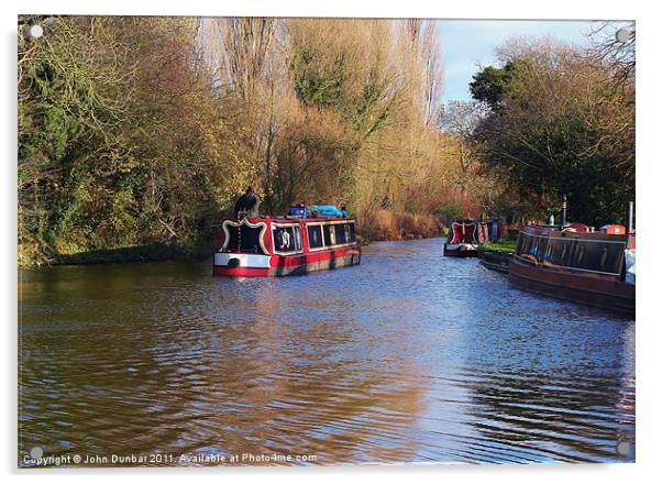 Chesterfield Canal Cruising Acrylic by John Dunbar