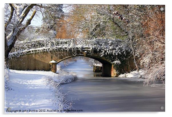 Winter at Lady's Bridge Acrylic by John Dunbar