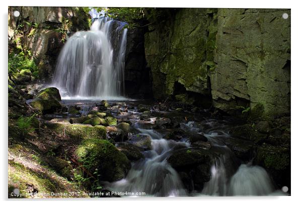 Waterfalls at Lumsdale II Acrylic by John Dunbar