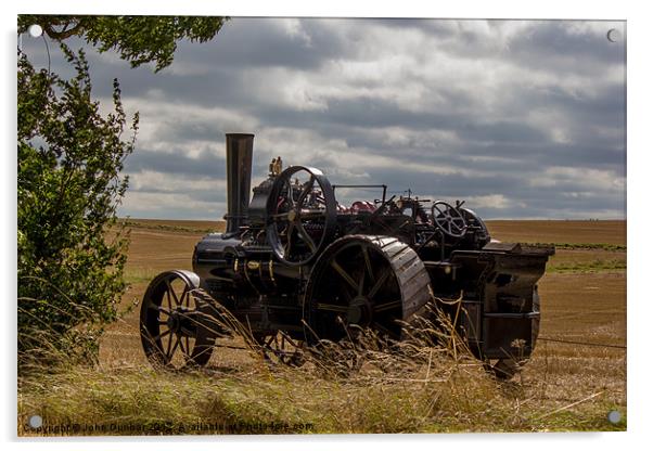 Steam Ploughing Machine Acrylic by John Dunbar