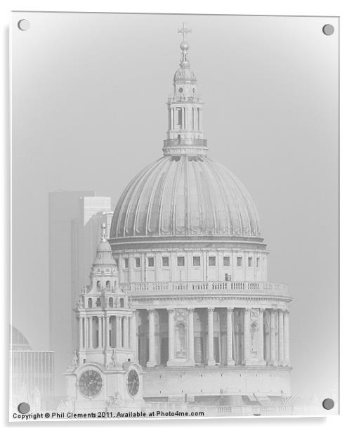 St Paul's Cathedral Acrylic by Phil Clements